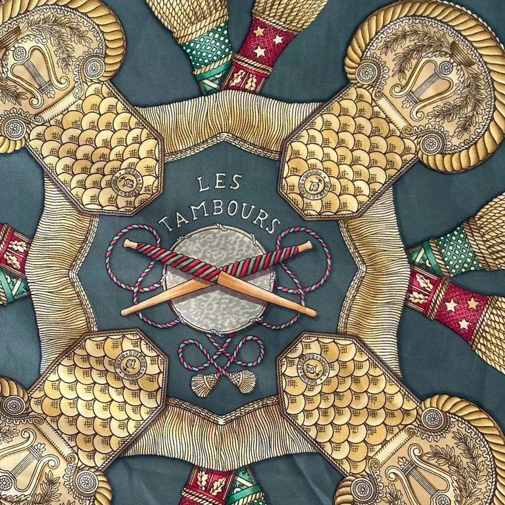Hermes scarf les Tambours - Picture 3 of 15
